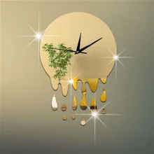 Креативные 3 d непромокаемые красивые часы акриловые часы зеркальные настенные часы с зеркальной поверхностью часы