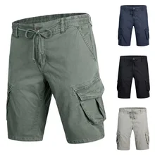 Мужские рабочие шорты модные летние Стрейчевые прямые шорты с поясом повседневные уличные шорты мужские рабочие брюки с несколькими карманами 6,3