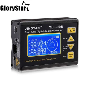 

GloyrStar TLL-90S Super High Precision laser level LCD Display Angle Meter 0.005 Professional Dual-axis Digital Laser Level