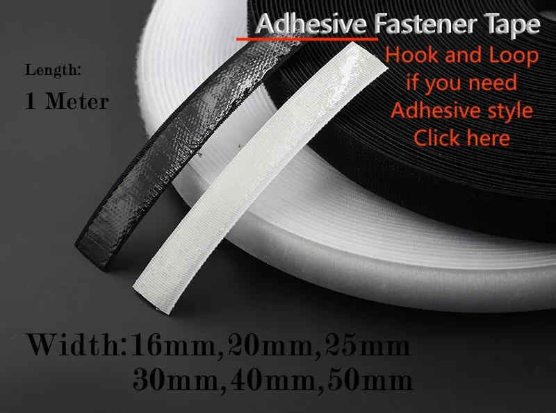 1Meter-Black-White-Hook-and-Loop-Fastener-Tape-Magic-Nylon-Sticker-Adhesive-Loop-Disks-Velcros-3M