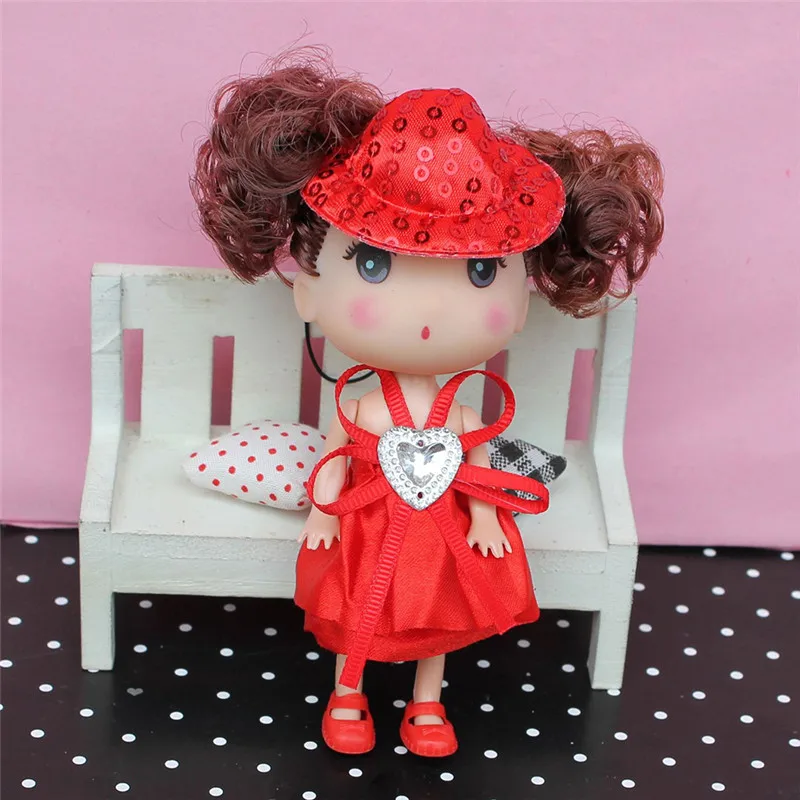 Plush Dolls Keychain Soft Stuffed Toys For Girls Women Elegant Mini Plush Dolls Key Chain Cute Fashion Kids Keyring