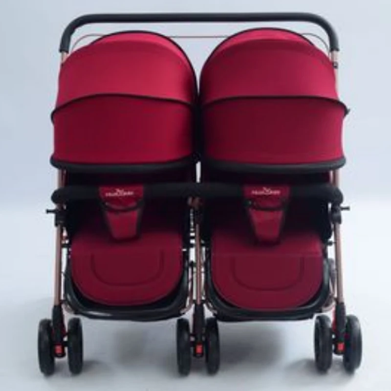 

Twin stroller Double stroller can sit reclining foldable convertible double stroller Newborn stroller