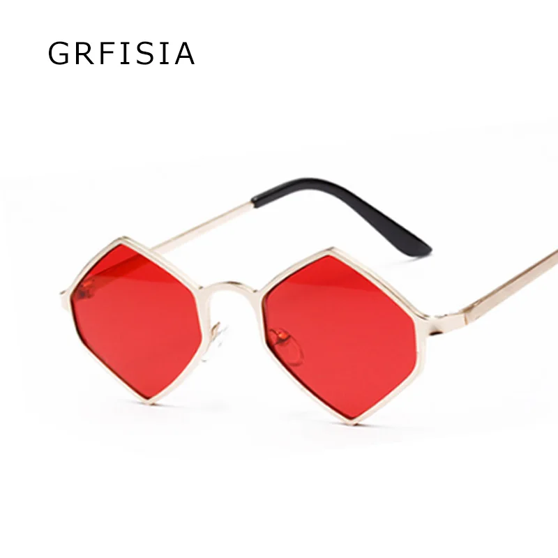 GRFISIA Retro Steampunk Sunglasses Luxury Irregular Polygon Small Frame Men Women Fashion Glasses Brand Designe Sun G352 | Аксессуары
