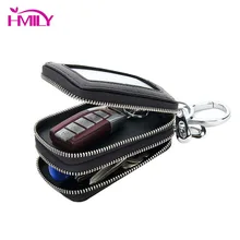 Натуральная коровья кожа женский ключ кошелек тканый узор ключ чехол Многофункциональный Автомобильный ключ пакет чехол на двойной молнии Держатель