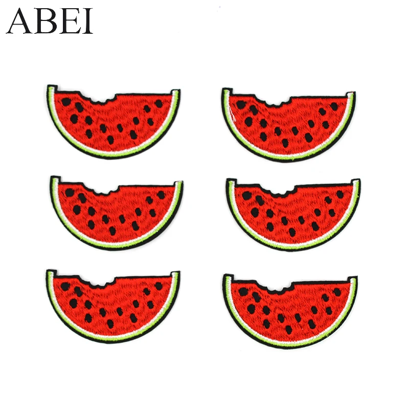 10pcs/lot Cartoon Watermelon Patches Diy Sewing Backpack Stickers Iron On Clothing Jeans Appliques Cute Fruits Appliqued Patch