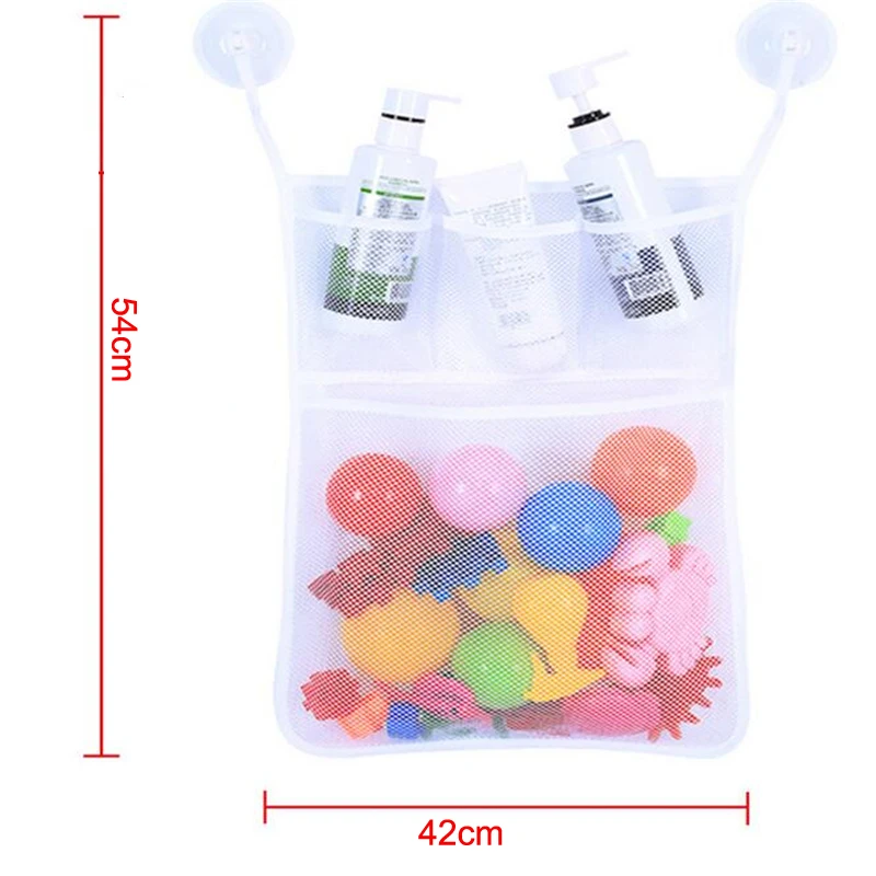 Multifunction Baby Bathroom Mesh Bag Child Bath Toy Bag Net Suction Cup Baskets 6