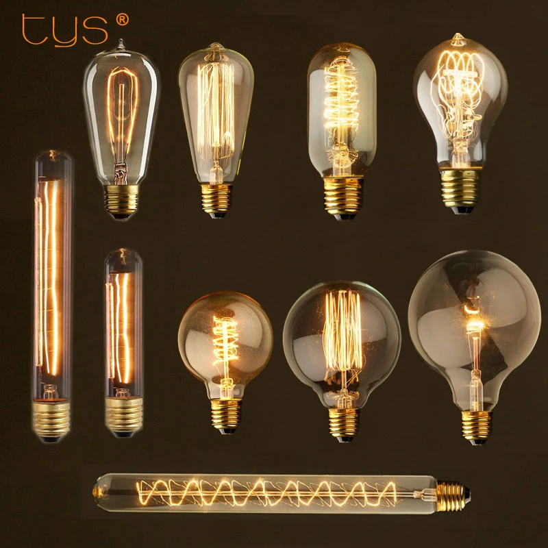 

Edison bulb lampada retro lamp incandescent ampoule vintage Bulb E27 40w 220V For Decor Filament Bulb E27 Pendant Lights Bulb