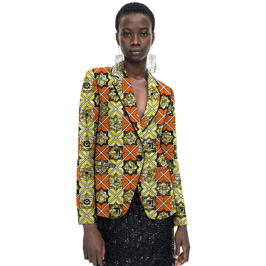 Women Casual African Blazer Female Fashion Costume Printed Suit Jackets Wedding Outfits Customized Lady Dashiki Clothes
