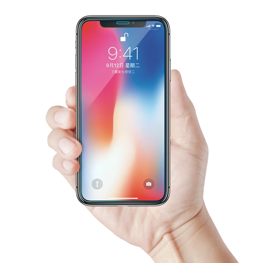 Для iphone X Закаленное Стекло Пылезащитная защита от отпечатков пальцев прозрачная Премиум Закаленное стекло Защитная пленка для экрана HD