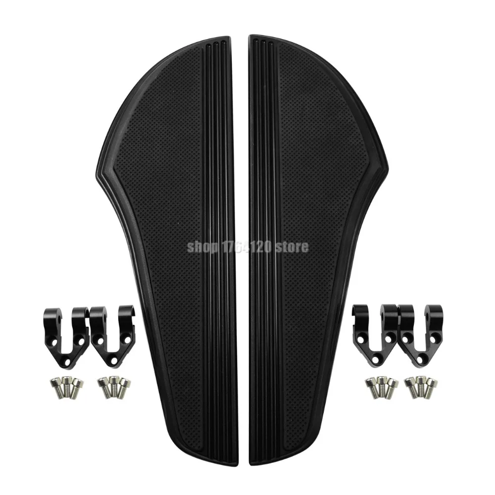 Rider пассажирская подножка Floorboard w/педаль тормоза черный/хром для Harley Touring 86-17 FLST 94-17 FLHR 12-17 FLD 82-17 FLH