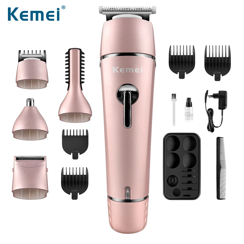 

Kemei Multifunction Rechargeable Hair Trimmer Multifunction Hair Clipper Washable Electric Shaver Nose Trimmer Men Styling Tools