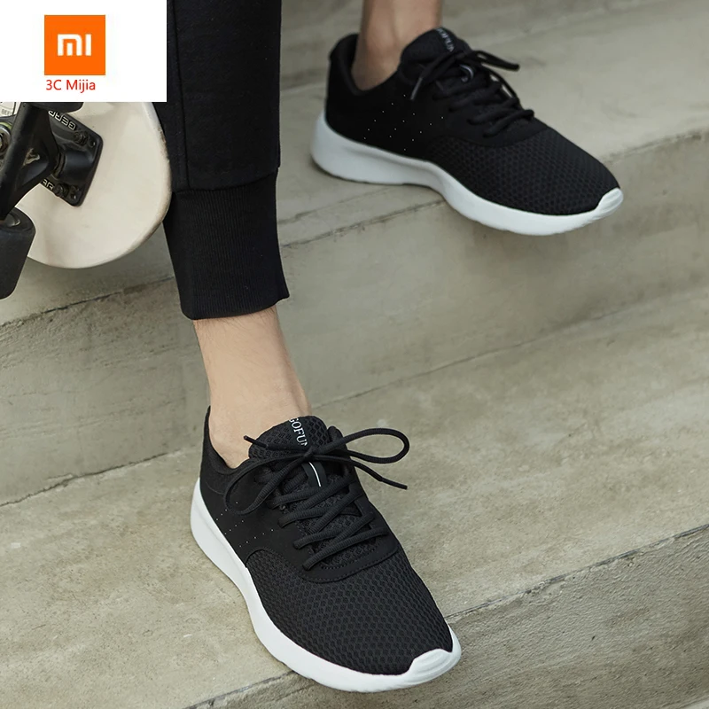 

Original Xiaomi 90fun Light Breathable Leisure Shoes Fashion Black Shoes For Man