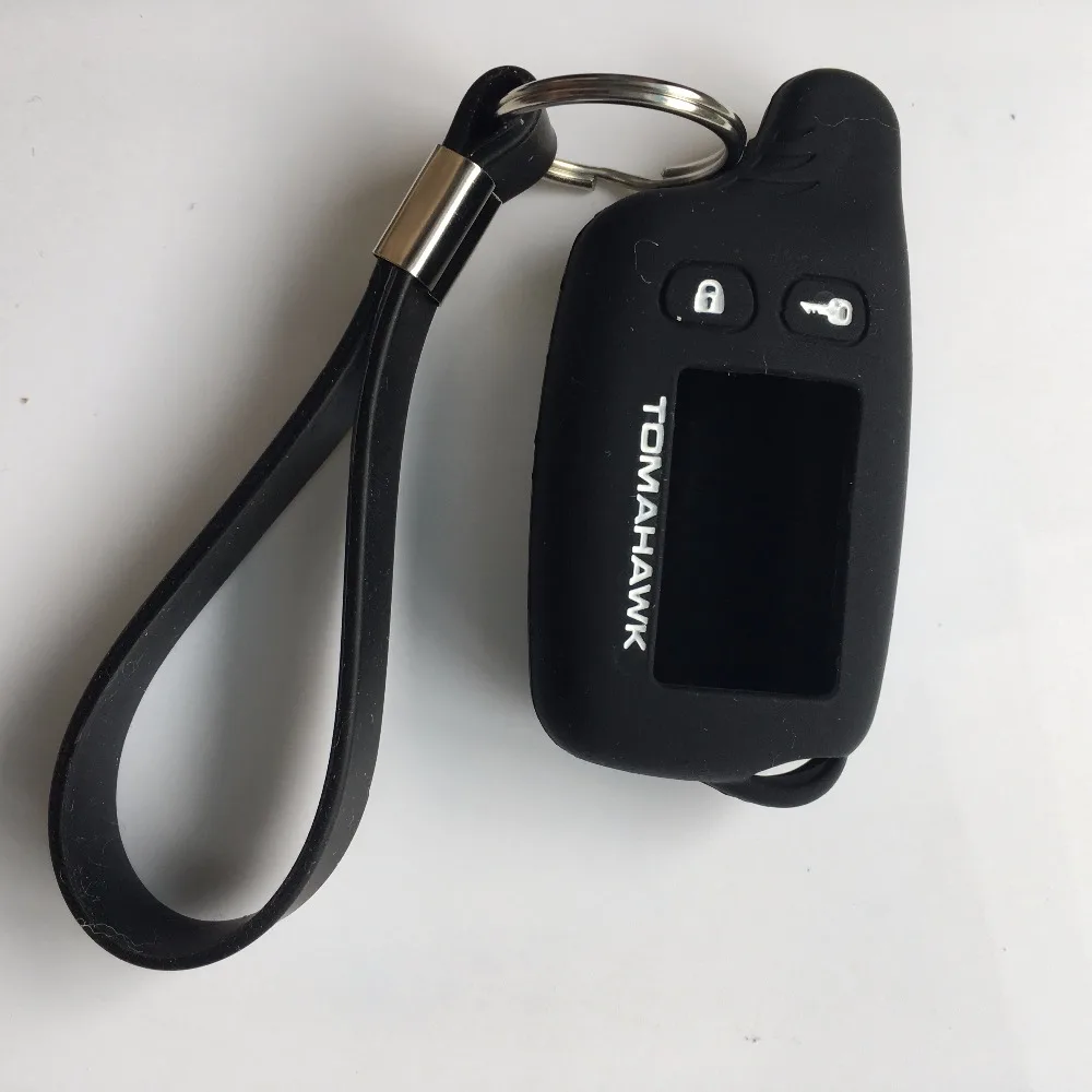 

TW9010 TW9020 TW9030 LCD Silicone Case +keychain for Tomahawk TW9030 TW9020 TW9010 Burglar Alarm LCD Keychain Remote Controller