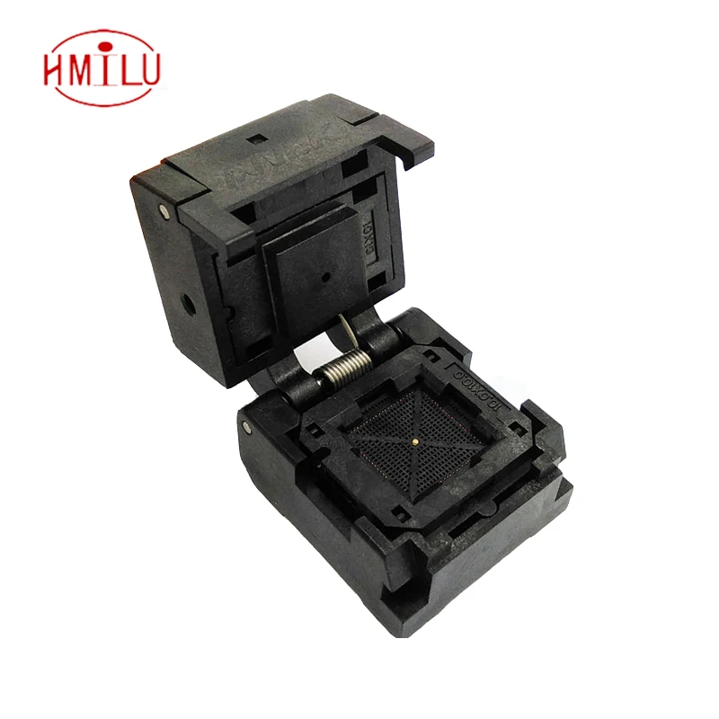

QFN84 Burn in Socket QFN84 MLF84 IC Test Socket Pitch 0.4mm Clamshell Chip Size 10*10 Flash Programming Adapter IC549-0844-018-G