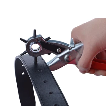 

Economic 8.5"/215MM Leather Hole Punch Plier For Belts ,Paper, Card& Custom Punching with Multi Size