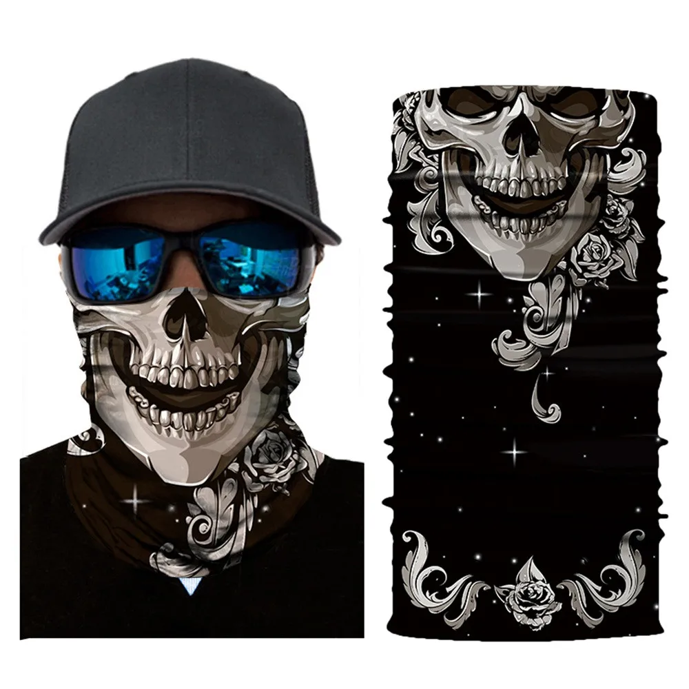 Мотоциклетная маска для лица для езды на велосипеде на Хэллоуин, головной шарф для шеи, теплый череп, Лыжная Балаклава головная повязка, страшная защитная маска для улицы#30 - Цвет: I