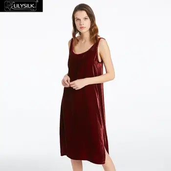 

LilySilk Silk Nightgown Women Girls 22 momme Luxury Natural Mini Scoop Neck Clearance Sale Free Shipping