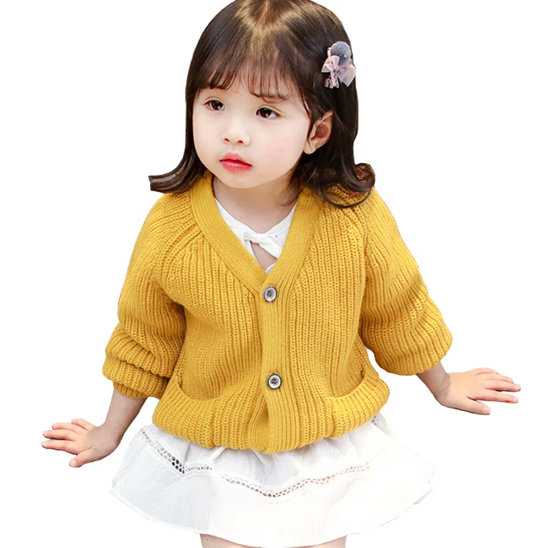 Kids Cardigan Sweaters Boys Knitted Jacket V neck Casual