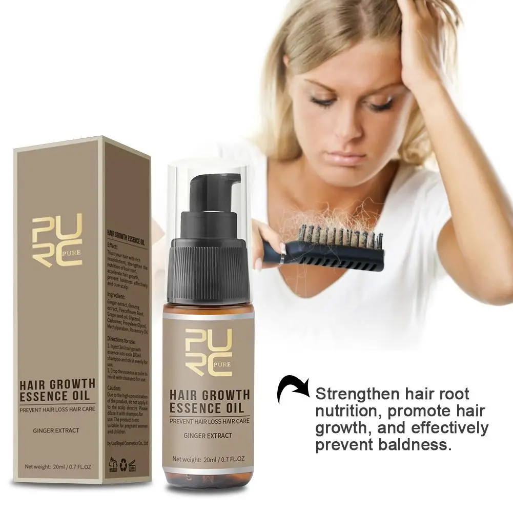 New For PURC Hot Sale Growth Hair Essence Oil Prevent Hair Loss Spray Help For Hair Growth Hair Care Strengthen Root Nutrition