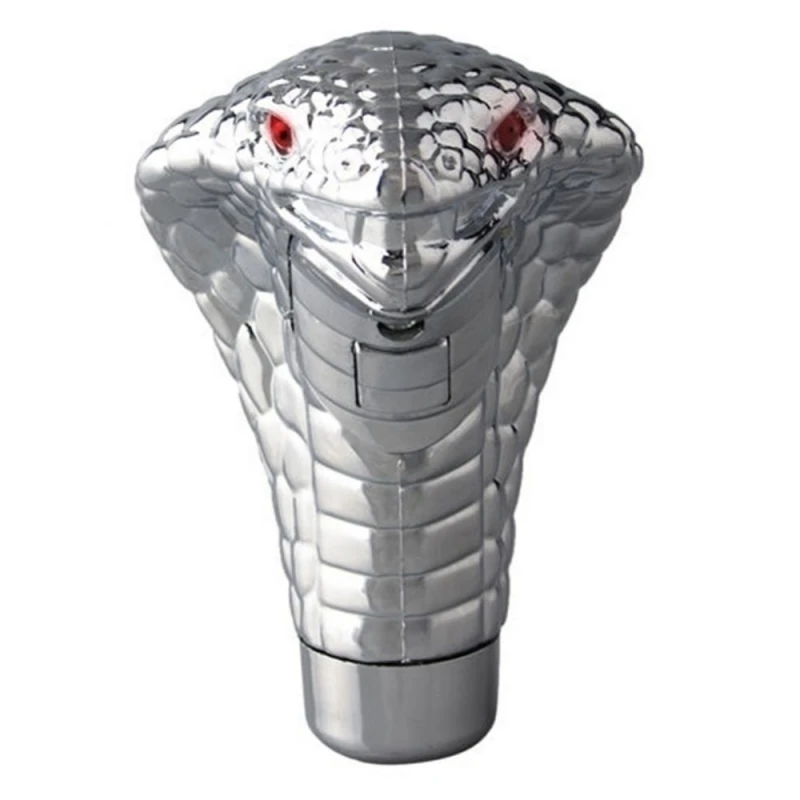 

uto Car Manual Gear Shift Knob Stick Led Eyes Chrome Cobra Snake Cool Shift Lever For BMW Toyota VW Honda etc.