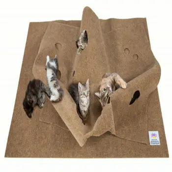 

New Solid Funny Cat Waterproof Double-Layer Cat Litter Mat Trapper Foldable Pad Pet Rug Home