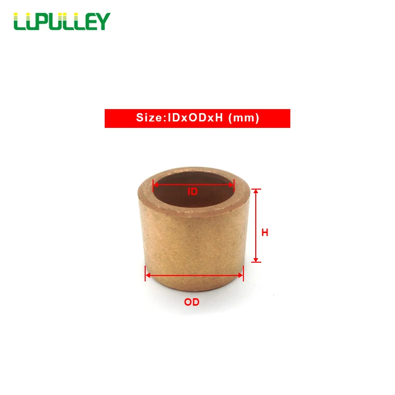 LUPULLEY 1 шт. латунная медная втулка подшипника 20x28x20 мм 20x30x30 мм 28x35x40 мм Гладкая штанга Порошковая металлургическая масляная втулка