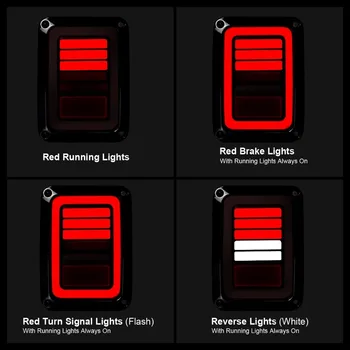 

1 Set New Model Rear Lamp 12V Led Tail Light with Running Brake and Reverse Function Taillight for Jeep Wrangler JK 2007 2014
