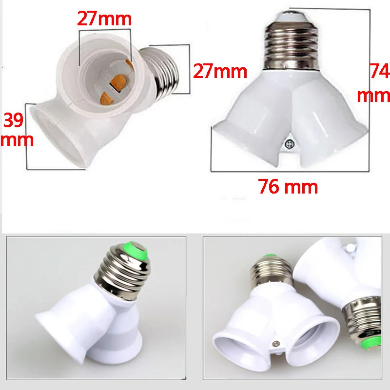 2X E27 баз лампы освещения аксессуары для установки E27 держатель лампы E27 держатель свет гнездо Винтаж адаптер