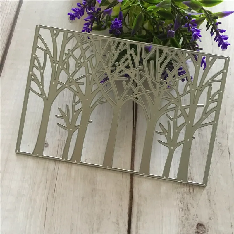 Nice Tree Cutting Dies Background Metal Cutting Dies Stencils for Card Making Decorative Embossing Suit Paper Cards Stamp DIY Secologo