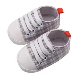 Обувь для новорожденных мальчиков и девочек; нескользящая обувь для первых ходунков; классическая клетчатая прогулочная обувь; обувь для