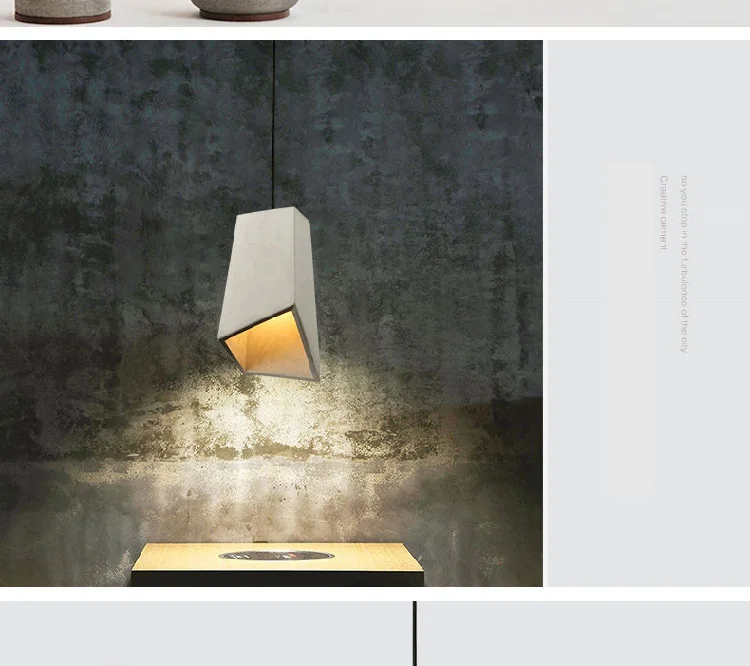20 видов Лофт цементные подвесные светильники современный промышленный бетонный подвесной светильник креативные художественные подвесные лампы для кафе ресторана