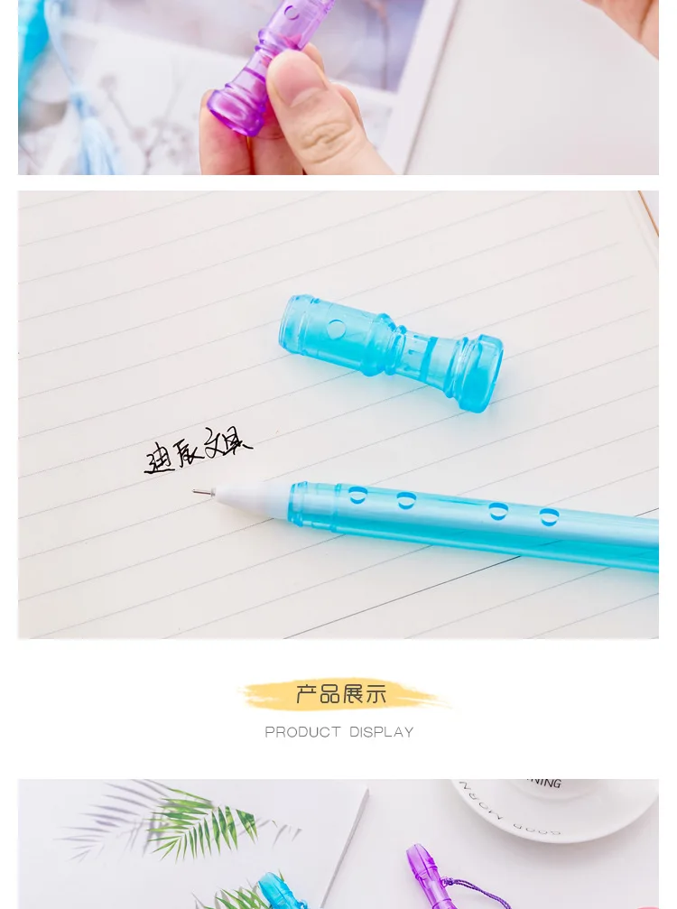 Creative flute modeling luminous pen holder neutral pens can whistle whistle pen, student reward small gift