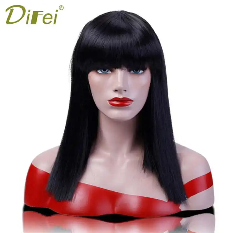 DIFEI-16-inch-8-colors-long-Straight-High-Temperature-Fiber-Synthetic-Wigs-without-Bangs-for-Women