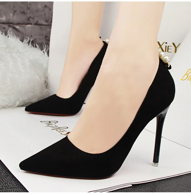 Women's Pumps Shoe Office Lady Thin Heels Women Shoes High Heel Silver Party Luxury Brand Shoes Women 2018 Shoes' Woman Pumps    (14)