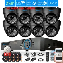 TOPROHOIME 8CH HDMI 1080P CCTV система 2MP 1080P AHD CVI Крытая IP66 металлическая камера видеонаблюдения видео ночного видения