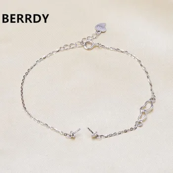 

925 Silver Bracelet Chain, Fashion Charm Bracelet Chain Settings Jewelry Parts Fittings Charm Accessories 2 Color