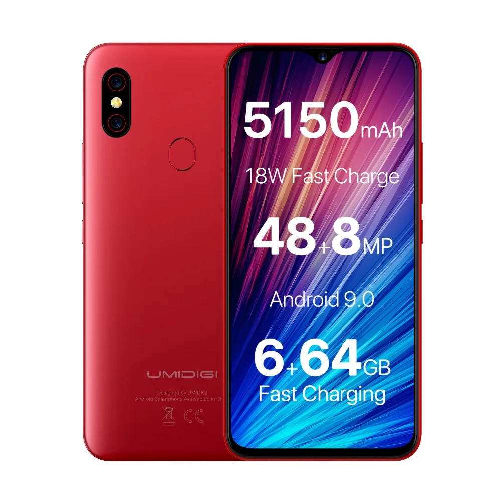 UMIDIGI F1 Play Android 9,0 телефон 6," FHD+ 6 ГБ 64 Гб Helio P60 Быстрая зарядка NFC двойной 4G 16 МП разблокировка отпечатков пальцев мобильный телефон