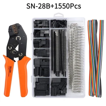 

1550Pcs dupont crimping tool plier terminal crimper wire JST hand tool set Multifunctional tools for electrical cable SN-28B