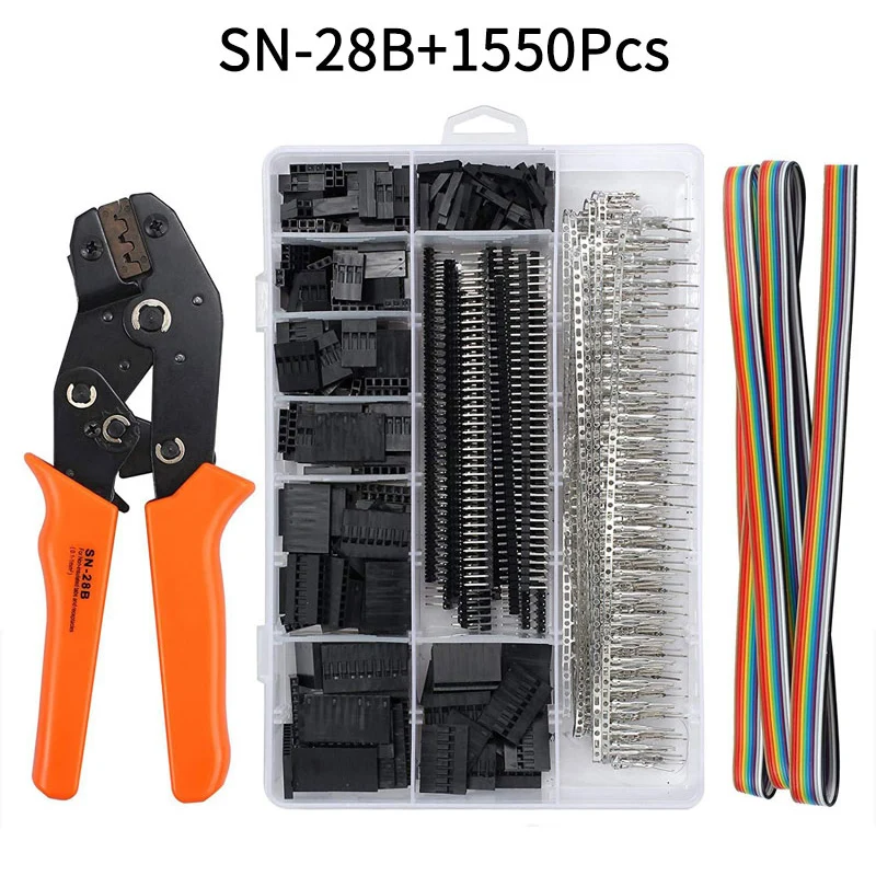 

Dupont Crimper with Dupont Connectors IDC Cable 0.1-1.0mmІ 22-18AWG Dupont Crimping Tool