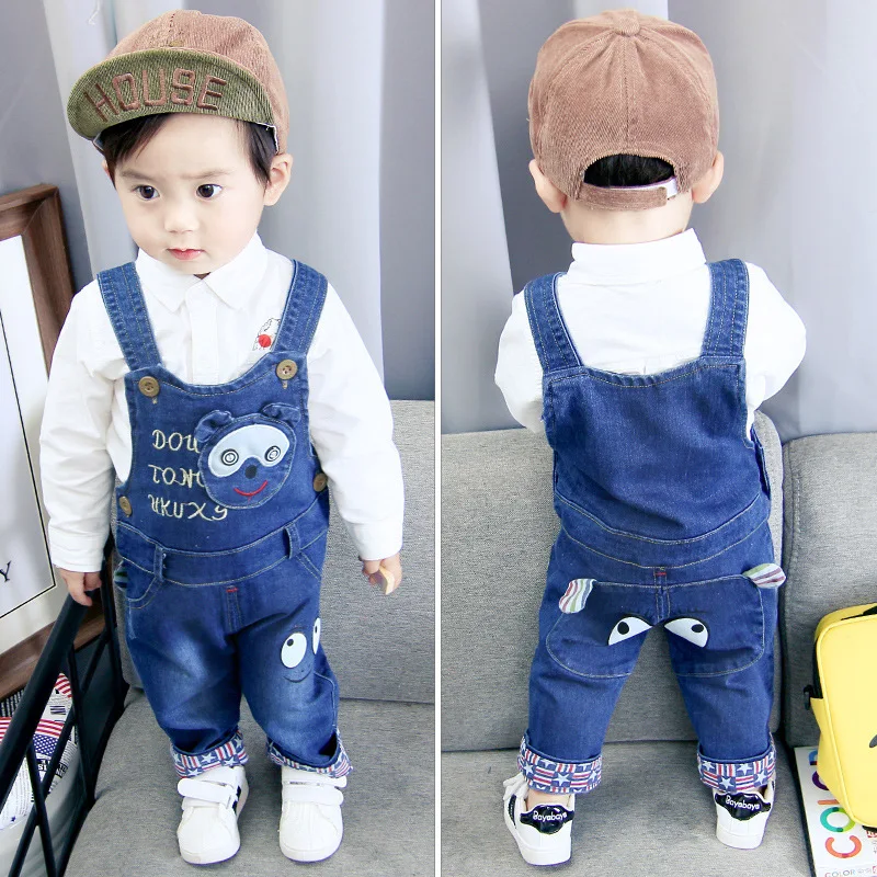 

Spring Children Overall Pants Baby Boys Pants Kids Jeans Overalls Jumpsuits Cotton Denim Bib Pants Trousers for girls