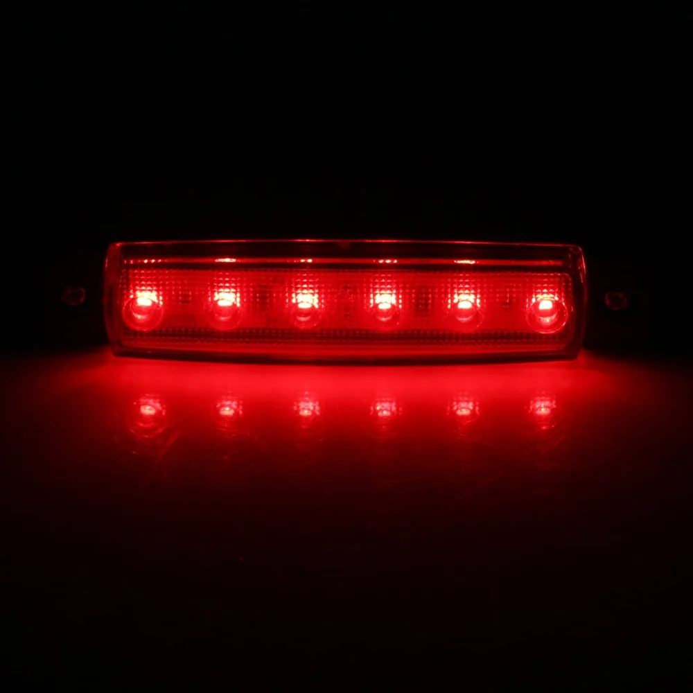 12 В 24 в 6 светодиодный SMD автомобильный фонарь для автобуса, грузовика, прицепа, грузовика, боковой тормозной сигнальный светильник мигалка, светильник-маркер, сигнальный светильник s