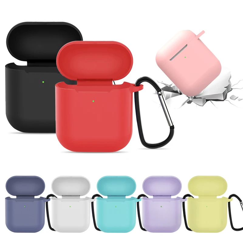 

Soft Silicone Case Boxs For Apple Airpods 2 Earphone Cases Shockproof Cover Bluetooth Earphone Protector Cases For Airpods 2nd