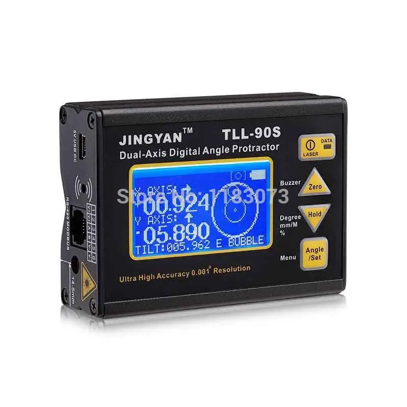 LCD cyfrowy kątomierz inklinometr profesjonalny dwuosiowy poziom lasera narzędzia miernik kąta wysoka dokładność 0.005 TLL-90S LCD cyfrowy kątomierz inklinometr profesjonalny dwuosiowy poziom lasera narzędzia miernik kąta wysoka dokładność 0.005 TLL-90S