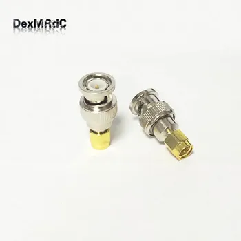 

1pc BNC Male Plug switch SMA Male Plug RF Coax Adapter convertor Straight NEW wholesale