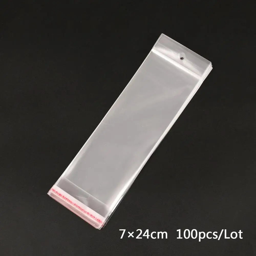 Размер 8x15,5 см/8x20 см/7x24 см прозрачный пластиковый пакет OPP самоклеющиеся полиэтиленовые целлофановые пакеты конфетная посылка - Цвет: 7x24cm