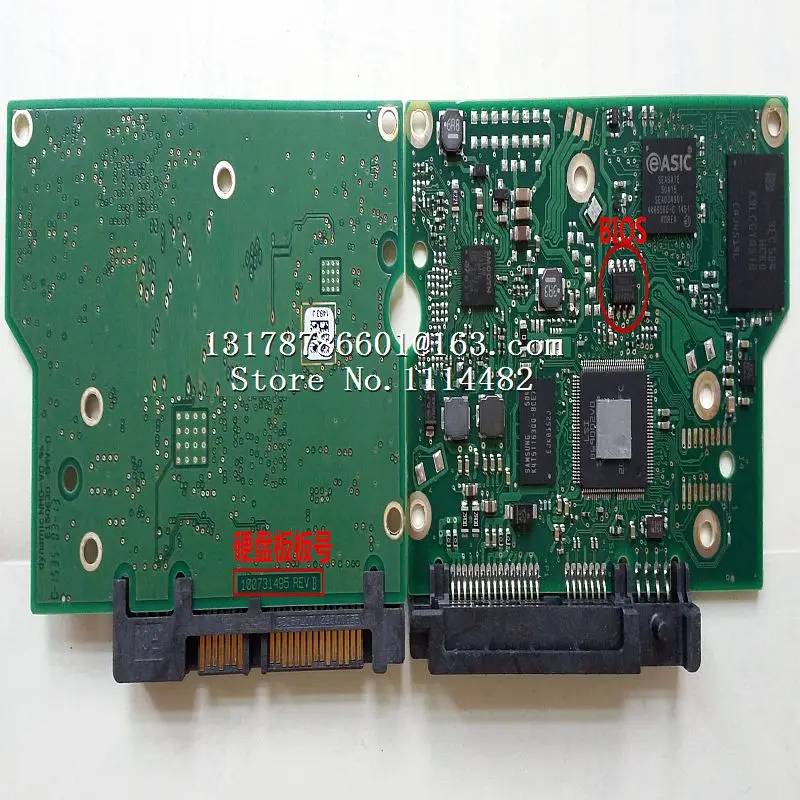 

100731495 PCB logic board printed circuit board 100731495 REV B for Seagate 3.5 SATA hdd data recovery hard drive repair