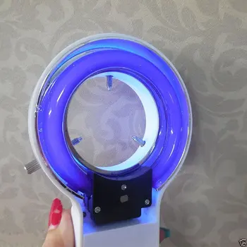 

8W Microscope UV Ring Lamp Light Illuminator Purple Fluorescent Money Detector Light