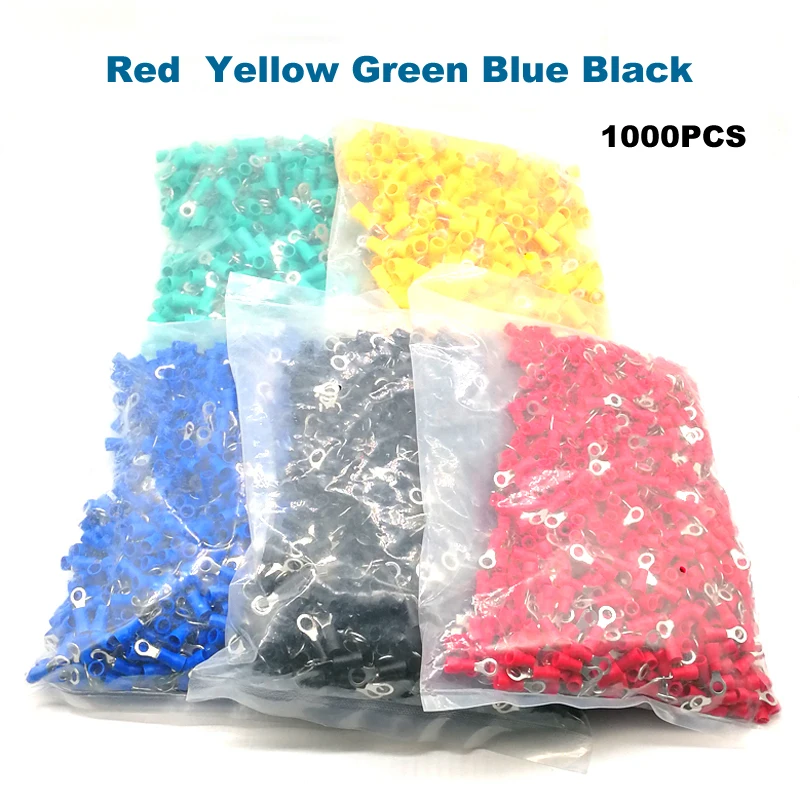 1000 pces anel isolado crimp terminal conector 05