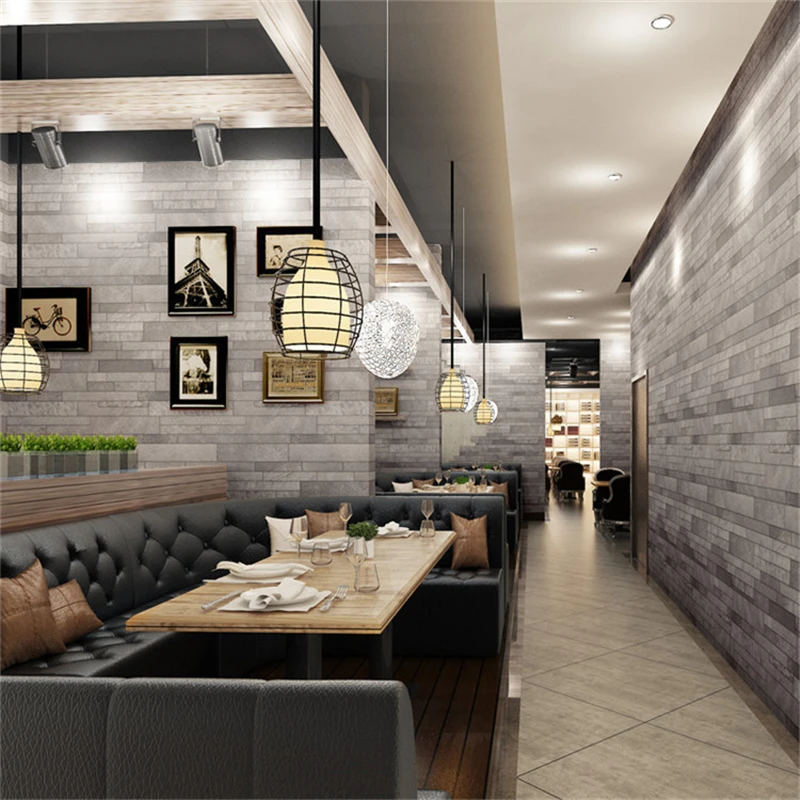 Avoir Images Beibehang Modern Simulation Dermatous Brick Green Pvc Wallpaper dernière par