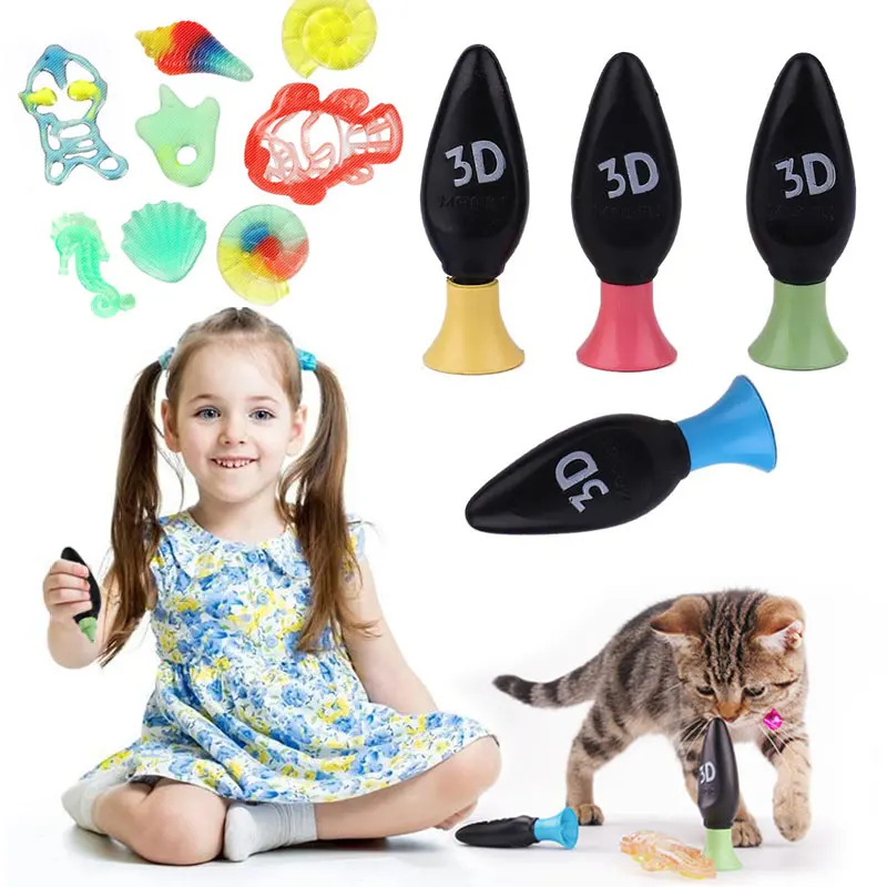4 шт./лот, 3D Волшебная машина, краски для обучения и обучения детей, игрушки для рисования, краски, Обучающие Развивающие краски, ручки